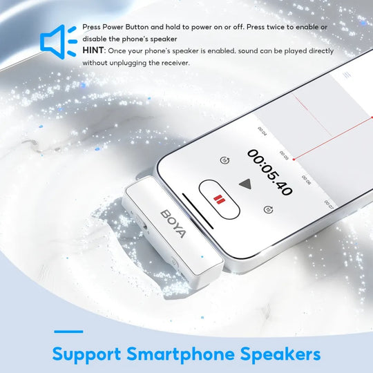 Boya Boyalink All-in-one Design Wireless Microphone System (White)