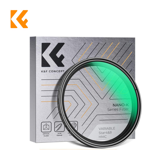 K&F Concept 4-8 Points Variable Starburst Filter Cross Screen