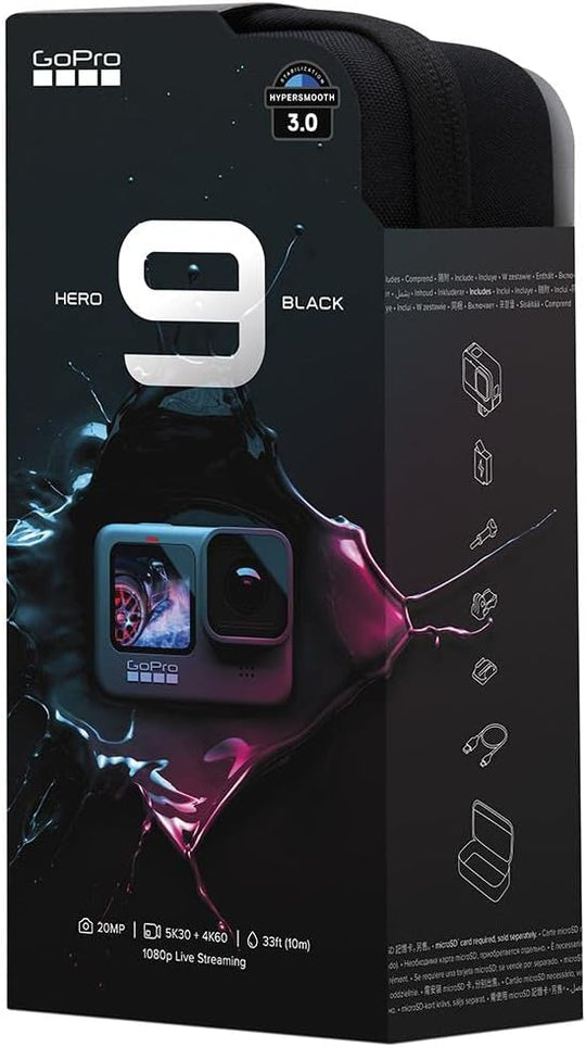 GoPro Hero 9 Black Action Camera - 5K Video, 20MP Photos, Waterproof