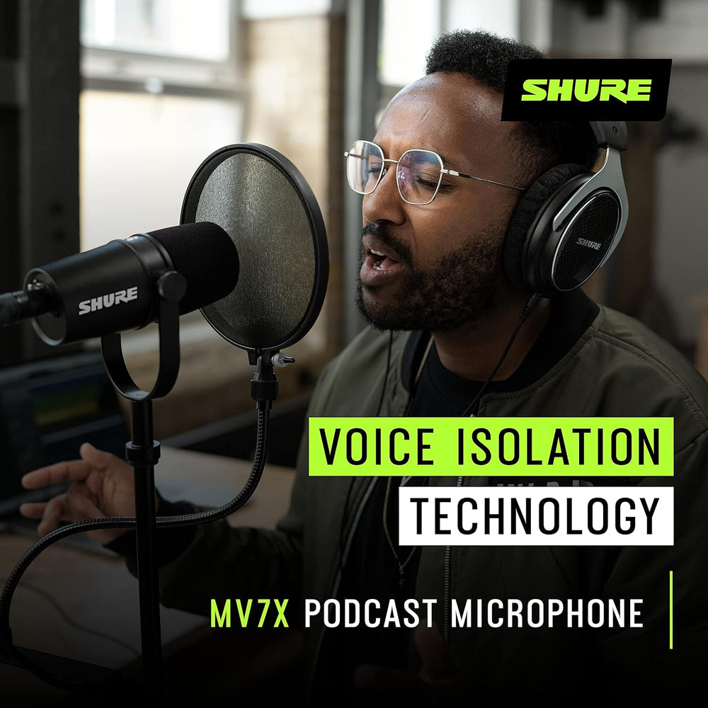 Shure MV7X Podcast Microphone XLR only