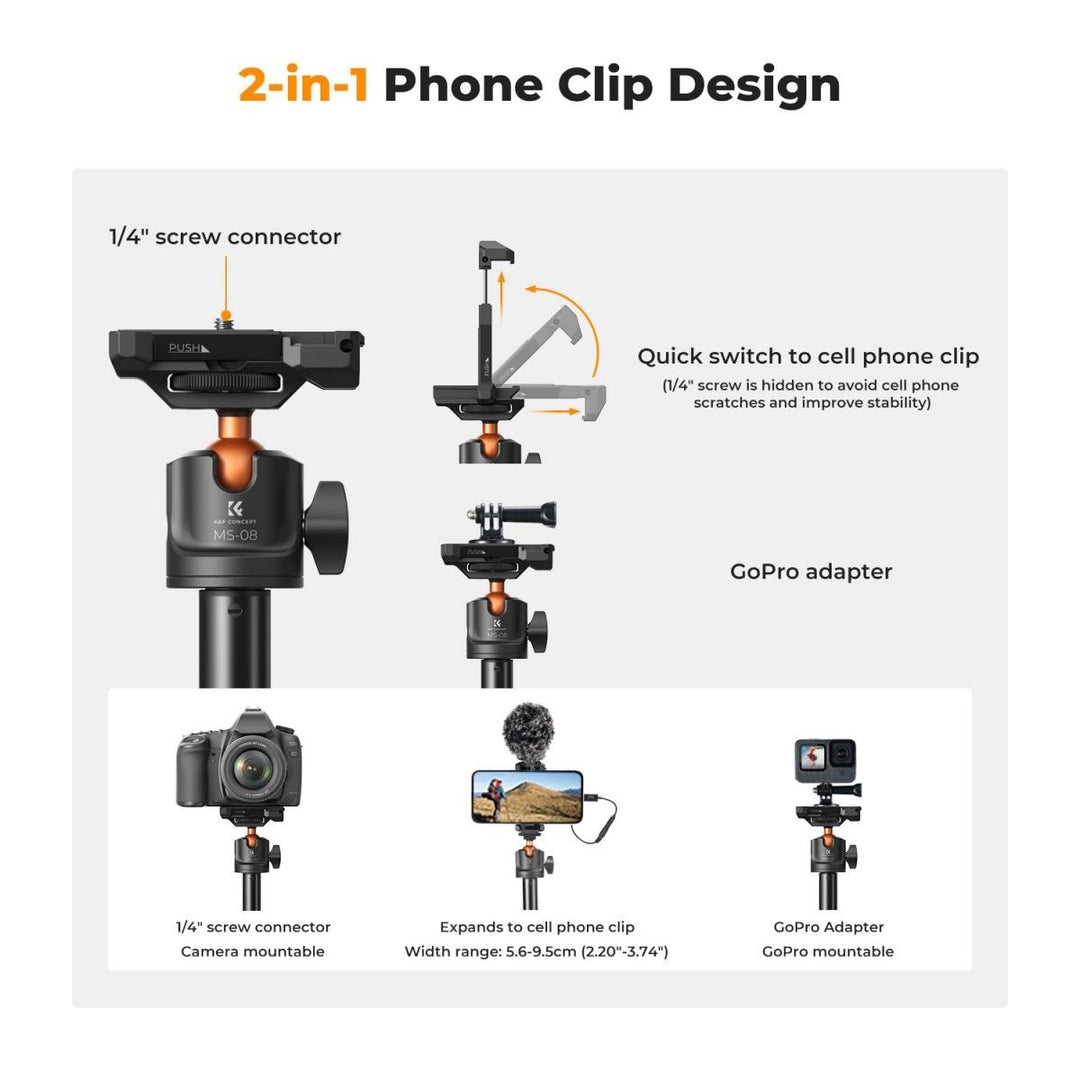 K&F Concept MS24 2 in 1 Selfie Stick Tripod