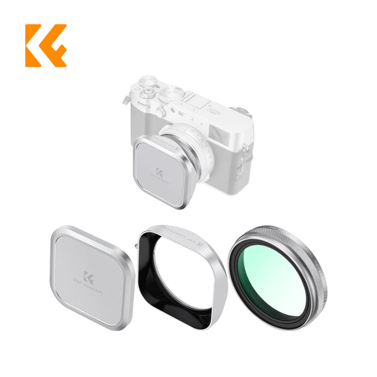 K&F Concept x100vi Lens UV filter with sunshade, lens cap and three piece set