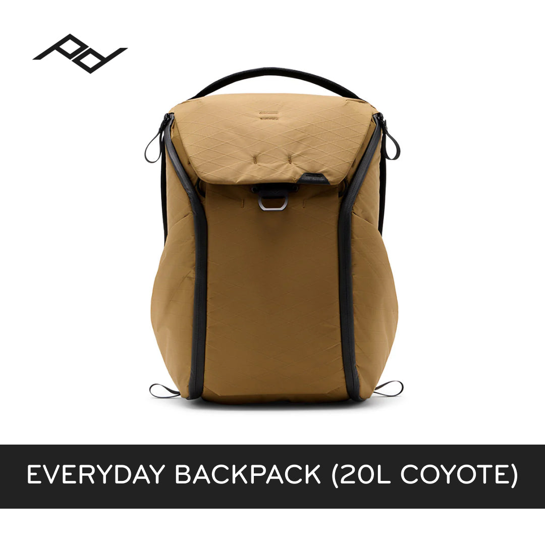 (Same Day Delivery)Peak Design Everyday Backpack 20L V2 (Black, Charcoal, Ash, Midnight, Coyote)