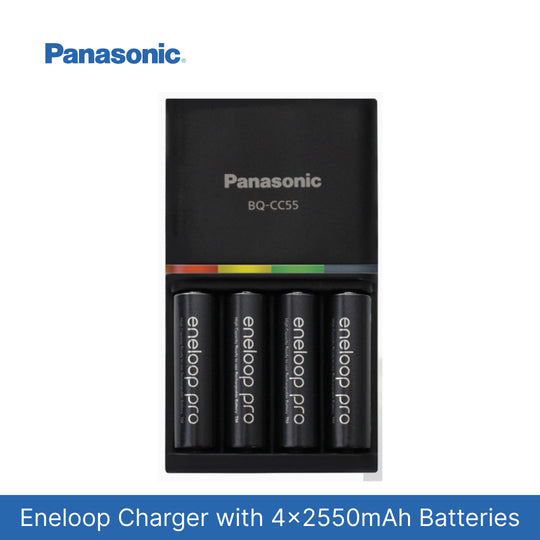 Panasonic Eneloop Charger K-KJ55HCC40C with 4x 2550mAh (Japan)Batteries