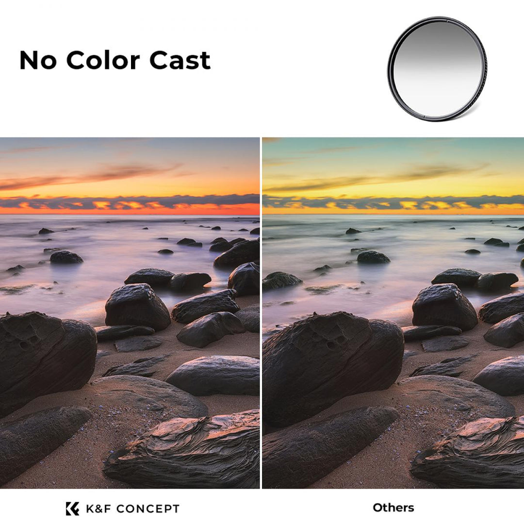 K&F Concept Soft GND8 Filter (3 Stops) Lens Filter Soft Graduated Neutral Density Filter Nano-X