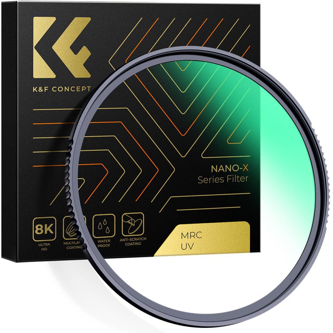 K&F Concept UV Filter Nano-X Series German Optical Glass Green Coating Scratch Resistant