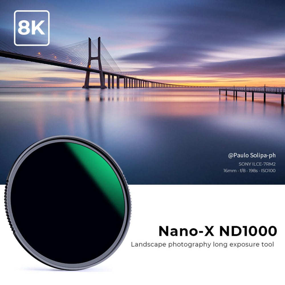 K&F Concept Nano-X ND Filter ND1000 (10-Stops) Filter Fixed Neutral Density Filter