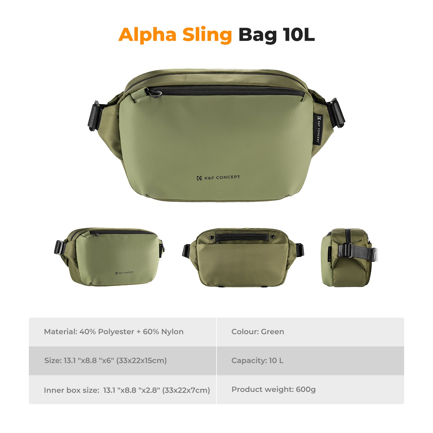 Sling bag size on sale