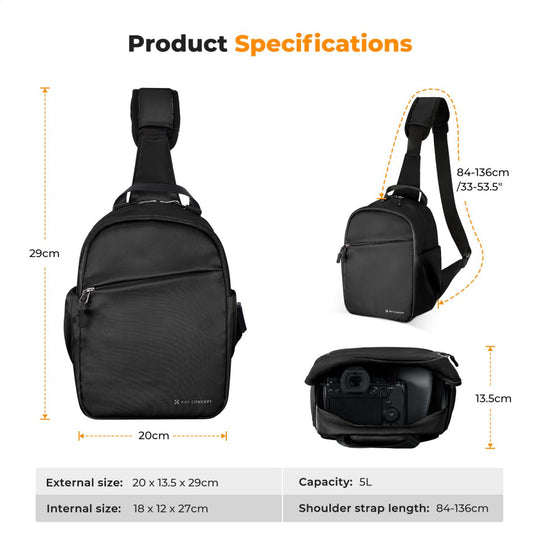 K&F Concept Urban Wander Camera Sling Bag 5L