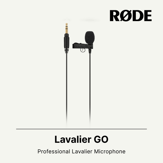 Rode Lavalier GO 适用于无线 GO 系统的全向领夹式麦克风（黑色） 