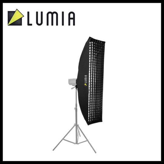 Lumia 40x120cm Studio Strip 柔光箱带网格（Bowen 安装）快速折叠柔光箱，兼容 Aputure 和 Godox