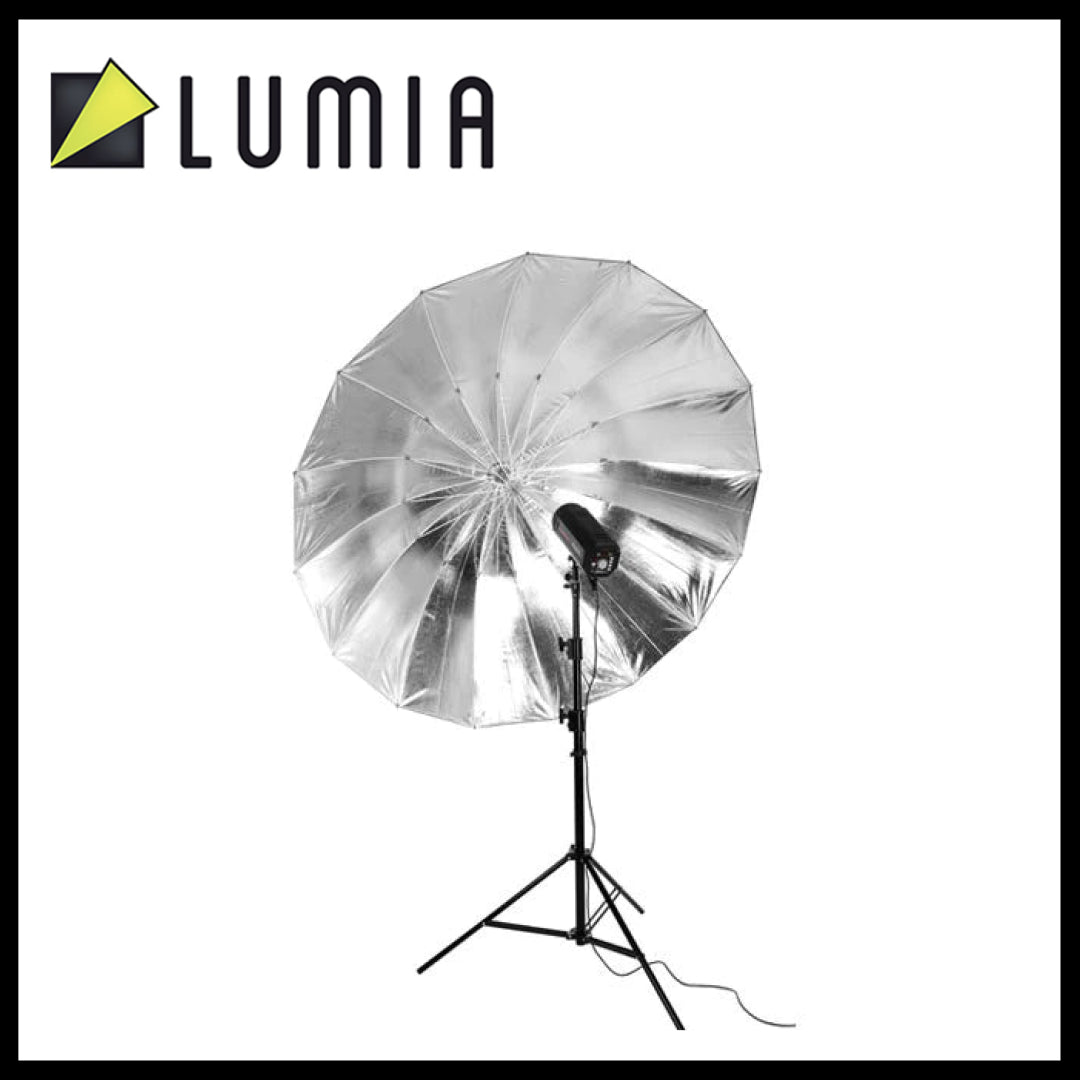 Lumia Silver Reflective Parabolic Umbrella for Studio Photography Lighting Modifier 100cm 40 inch