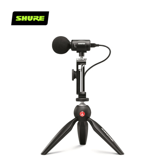 Shure MOTIV MV88+ Video Kit - Digital Stereo Condenser Microphone and tripod for Smartphones