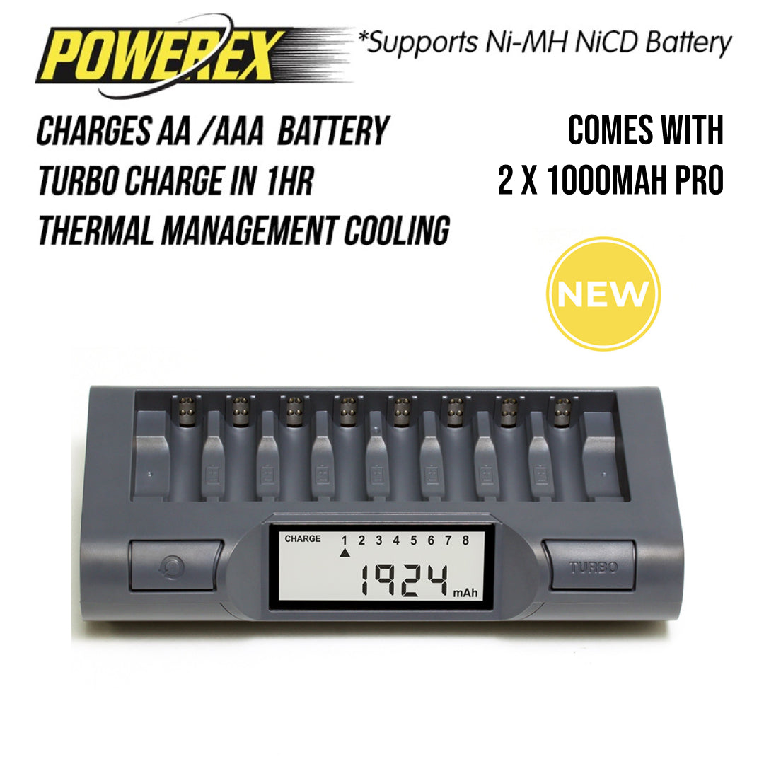 Powerex MH-C940 C940 8 Cell 8 Slot Turbo AA / AAA NiMH Battery Charger Analyzer