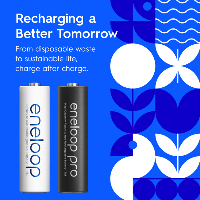 [Made in Japan] [FREE DELIVERY] [MAY 2020] Panasonic Eneloop 2000mAh NiMH Rechargeable AA Pre Charged Batteries with FREE Battery Case