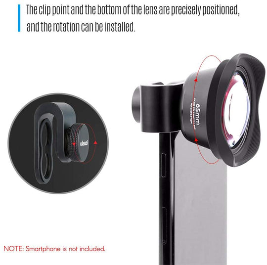 ULANZI 65mm HD Telephoto Portrait Phone Camera Lens with 17mm Clip for iPhone Samsung Android HUAWEI Mobile Smartphone T